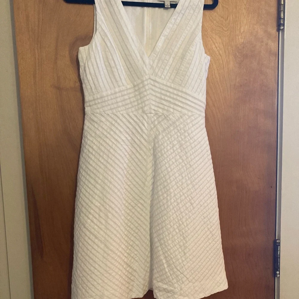 Women’s J Crew White Sleeveless V Neck Summer Dress, Size 2. - Picture 12 of 12